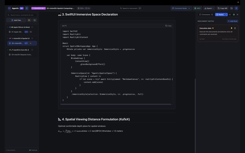 Agentic MD – Markdown Reader for macOS | Veli Kaan Çetinel screenshot
